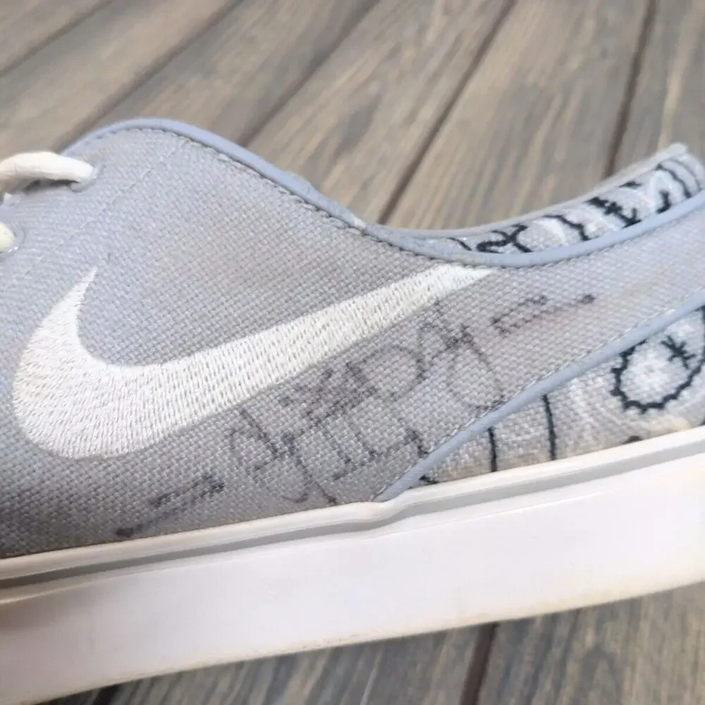 Nike Men Zoom Air SB Stefan Janoski Gray Paisley Floral Skateboarding Shoes Sz 9